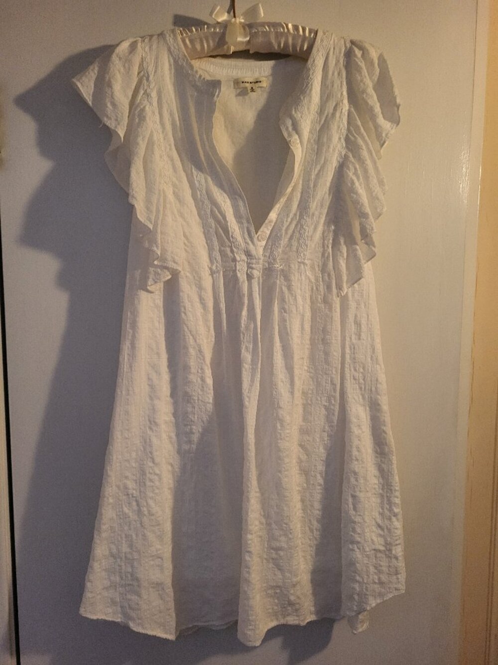 White Max Studio Cotton Dress